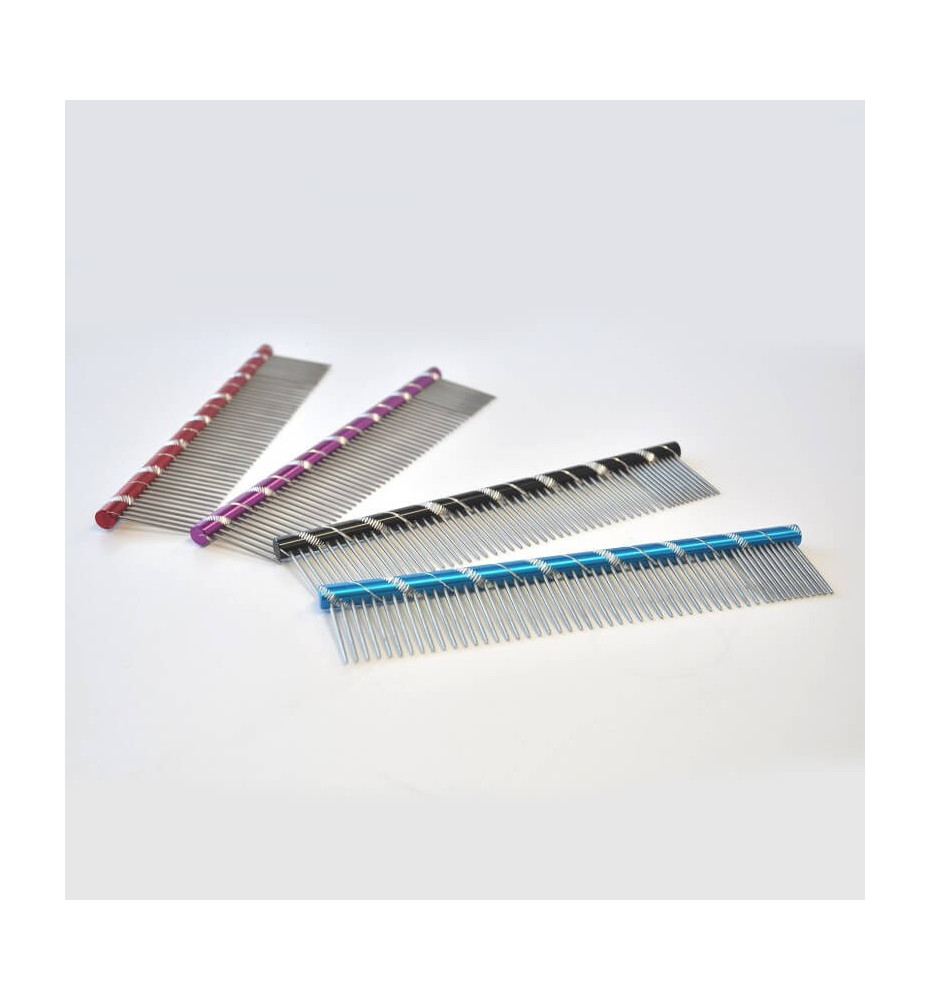 Kaksiosainen metallikampa 25 cm