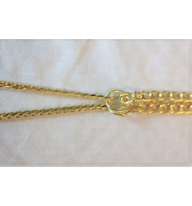 Puolikiristävä snake-ketju, kullattu